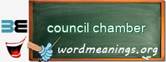 WordMeaning blackboard for council chamber